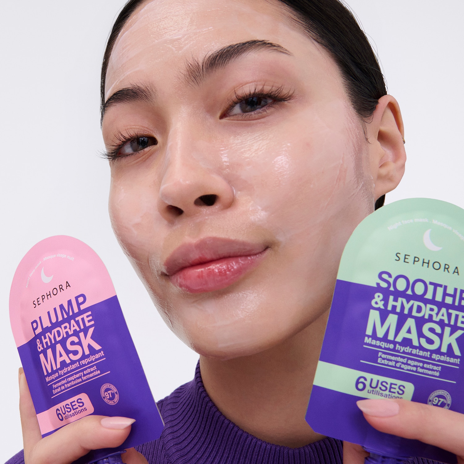 MASCARILLA FACIAL DE NOCHE (MASCARILLA TEXTURA GEL-CREMA ENVOLVENTE HIDRATANTE)